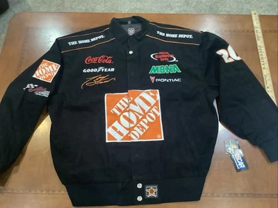 Vintage NASCAR 2002 Tony Stewart #20 Home Depot Jacket Jh Design NWT XL  NOS - Image 1 of 4