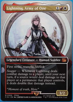 Lightning, Army of One (Borderless Artist 320) Final Fantasy NM (506628) - Image 1 of 2