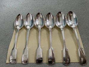 6 Splendid Antique Large Mappin & Webb Silver Plated Dinner Spoons - Picture 1 of 4