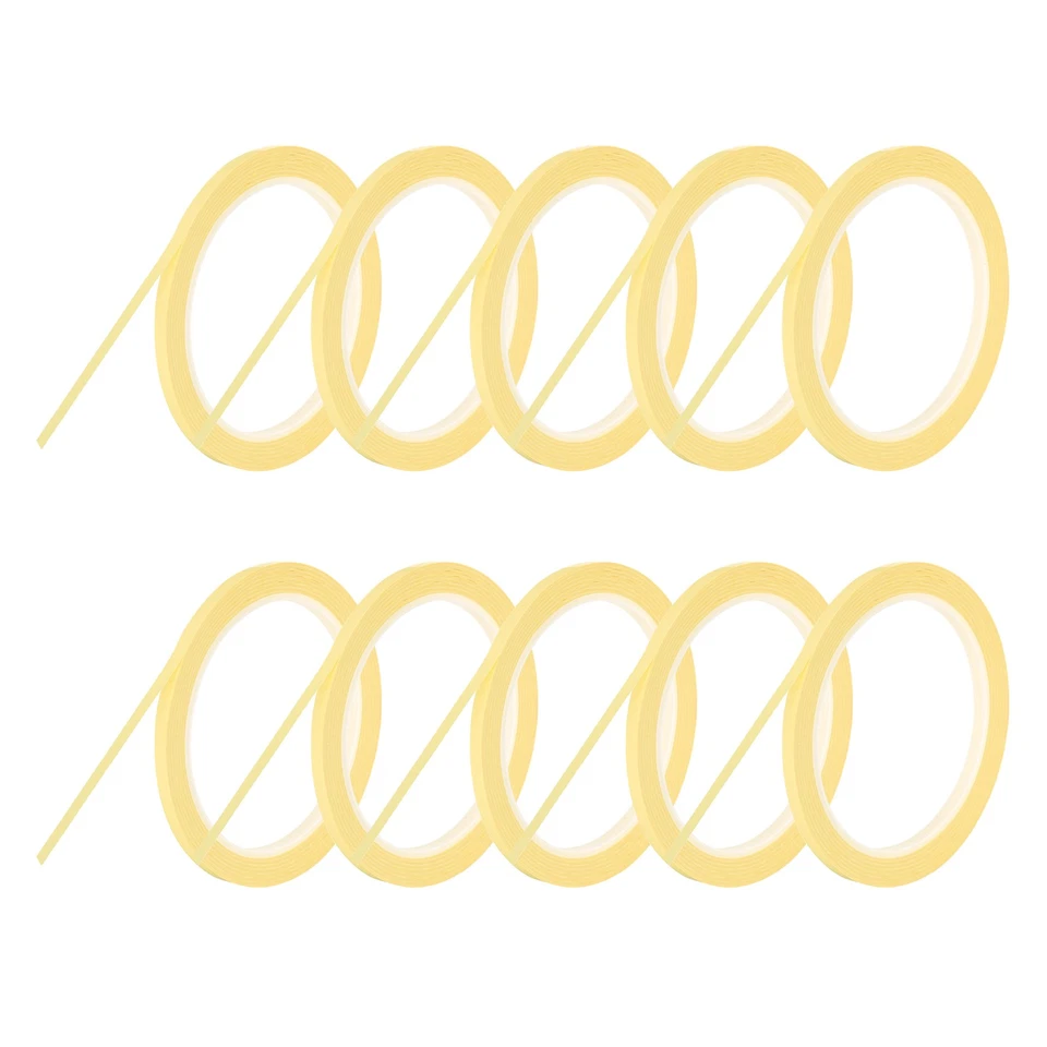 10 Rolls Whiteboard Tape Thin 5mm 54.7 Yard Thin Pinstripe Tape, Light Yellow Foto 1 de 4