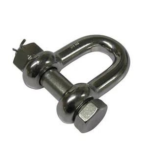 Pin de seguridad de grillete D de acero inoxidable 1T - 6T (conector Dee de carga de elevación) - Imagen 1 de 12