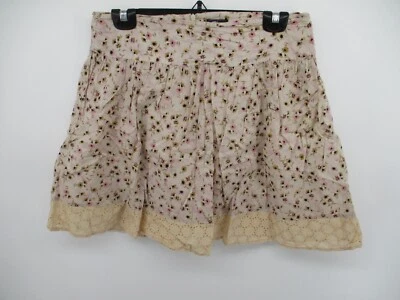 Falda floral forrada corta mediana azul asfalto Foto 1 de 4