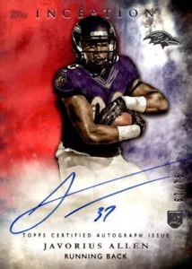 2015 Topps Inception Rookie Auto Red 67/75 Javorius Allen #RA-39 Auto RC - Picture 1 of 2