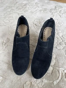 AUDREY BROOKE Black suede Bootie size 9 Block heel 3 inches - Picture 1 of 6