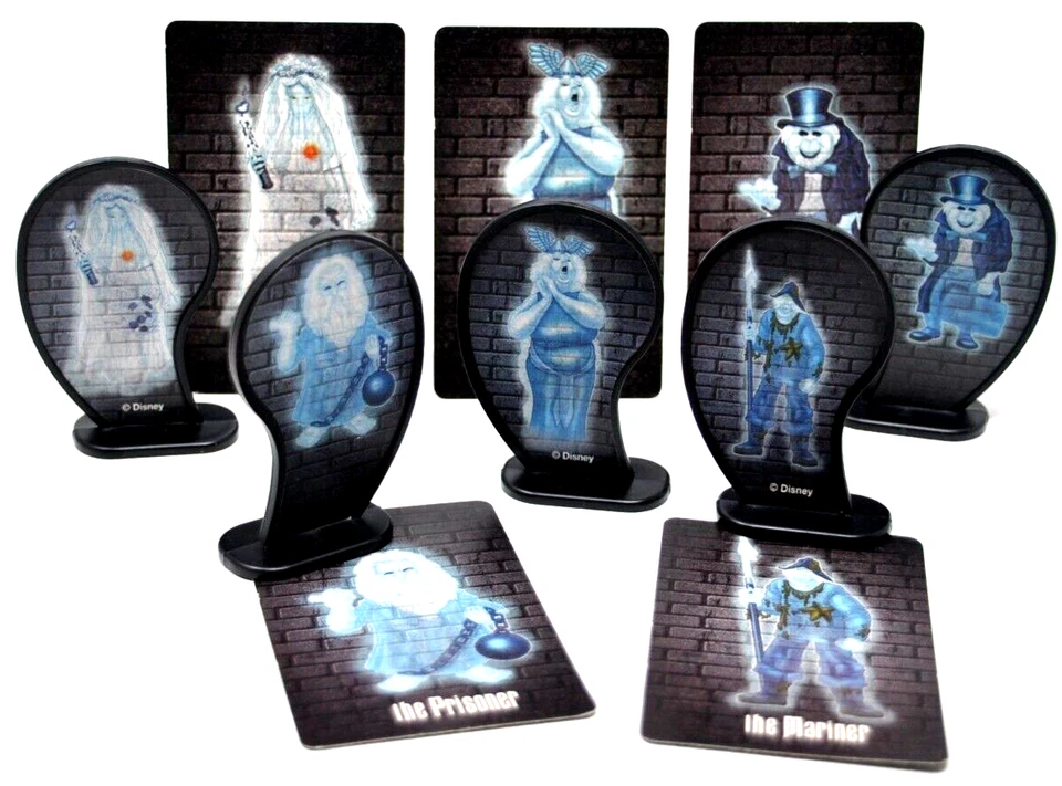 5 Ghost Pawns and Cards Clue The Haunted Mansion 迪士尼 2004 替换零件 — 第 1/1 张图片