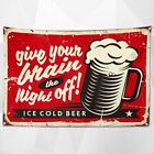 ICE COLD BEER Posters Canvas Painting Bar Pub Club Man Cave Decor Banner Flag