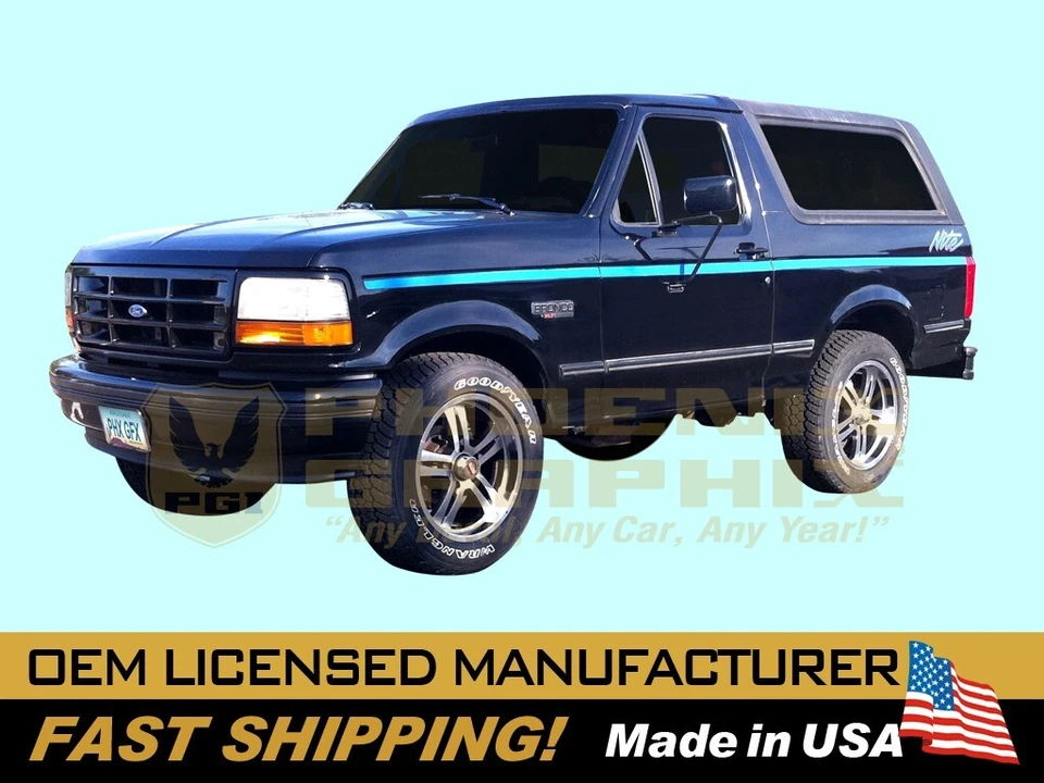 Compatible con, 1991 1992 Ford NITE Truck F150 Bronco Gráficos Calcomanías Rayas Foto 1 de 1