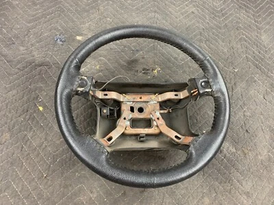 1990-1997 Mazda Miata Mx5 Oem Black Leather Steering Wheel Horn NA 90-97 *READ* - Image 1 of 4