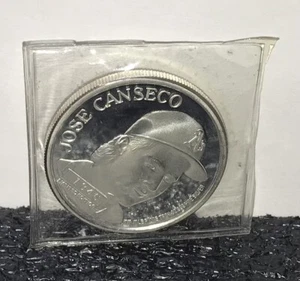 JOSE CANSECO SILVER ART ROUND, SEALED 1oz .999, 40/40 MVP 1988, LIM. ED.! - Picture 1 of 10