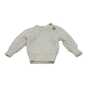 Vintage Grand Knitwear Baby Cable Knit Sweater~12 Months~Beautiful Quality~Cream - Picture 1 of 10