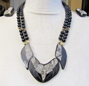 Vintage Necklace & Earrings Estate Costume 18inches FREE US SHIPPING - Bild 1 von 3