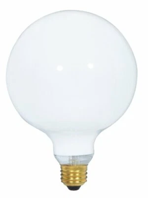 Satco S3004 130-Volt 150-Watt G40 Medium Base Light Bulb, Gloss White - Image 1 of 4
