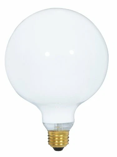 Satco S3004 130-Volt 150-Watt G40 Medium Base Light Bulb, Gloss White - Image 1 of 4