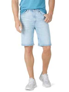 Wrangler Big Men's Denim Jean Shorts 5 Pocket Relaxed Fit Light Blue  44, 46, 48 - Picture 1 of 5