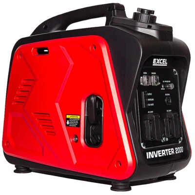 EXCEL 2000W Petrol Generator Inverter Pure Sine Wave Instant Power 4Stroke Engine 99CC