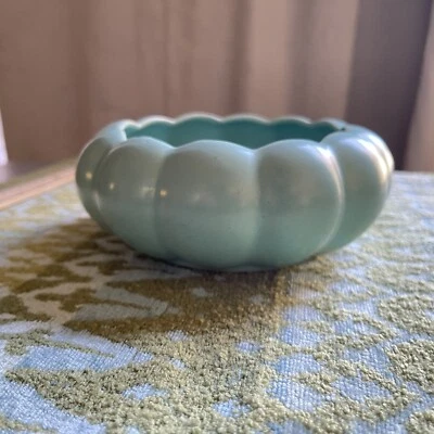 Cerámica Rumrill Red Wing E12 azul mate vintage años 30 7" Foto 1 de 4