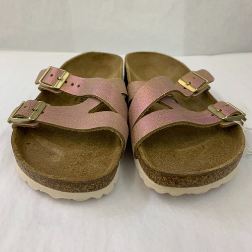 NEW BALANCE Birkenstock Nuovo con Scatola Yao Balance Lavato Metallizzato Rosa Scamosciato Reg Taglia Selezionata