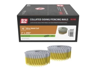 Grip-Rite GRC6R90DHG 15-Degree Wire Coil Siding Nails  2" x .092 3000 Nails - Picture 1 of 2