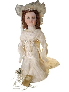 Muñeca Novia Victoriana Franklin Heirloom 22" Nueva Caja Abierta - Imagen 1 de 7