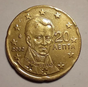 2002 Greece 20 cent circulated coin - Picture 1 of 2