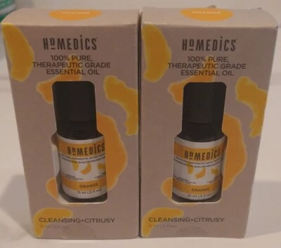 2x Aceite Esencial de Naranja Homedics 15 ml/0,5 oz Grado Terapéutico Limpieza Cítricos Foto 1 de 4