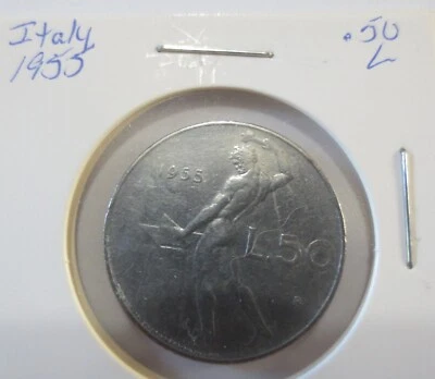 1955 Italy 50 Lire Coin - Image 1 of 2