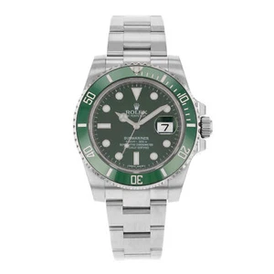 Rolex Submariner Steel Ceramic Hulk Green Dial Automatic Men's Watch 116610LV - Picture 1 of 7