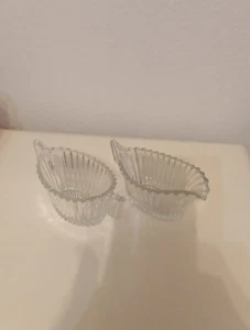 Vintage Collectible Heisey Ridgeleigh Creamer Cream & Sugar Set  - Picture 1 of 9