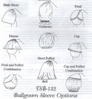 Civil War Style BALLGOWN SLEEVE OPTIONS Timeless Stitches  Pattern TSB-132