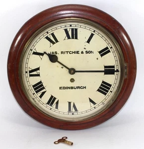Rare Antique c.1850 "JAS RITCHIE & SON EDINBURGH", SCOTLAND Wall Clock - Picture 1 of 9