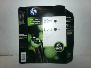 H.P GENUINE HIGH CAPACITY 02 XL BLACK INK CARTRIDGE 3 PACK " EXPIRED " - Zdjęcie 1 z 2
