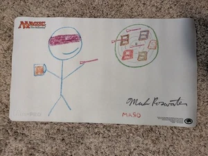 Magic MTG "Look at me, I'm the DCI" Playmat - Signed Mark Rosewater - Picture 1 of 1