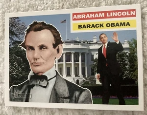 2009 Topps Heritage American Heroes Edition Barack Obama Abraham Lincoln #139 - Picture 1 of 2