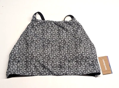 Patagonia Nanogrip Mixte Bikini Top L Batik Hex Small Ink Black NWT Swim Surf - Image 1 of 4