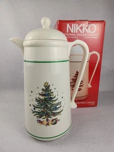 Nikko Weihnachtskaraffe Ein Liter Thermo Vakuum Kaffeekanne OVP  - Bild 1 von 15