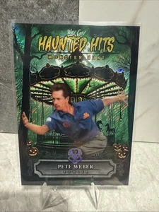 🔥🏈2025 Wild Card Haunted Hits Bowling Pete Weber Green Carousel Sparkle 1/3 - Foto 1 di 9