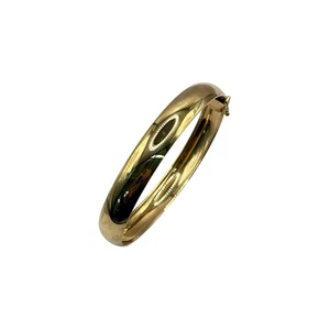 9ct Yellow Gold Plain Polished Oval Flexi Bangle 61mm x 50mm 5.80 Grams. New - Picture 1 of 12