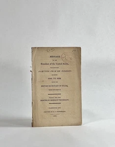 Thomas | William Pinkney / Message of the President of the United States 1st ed - Imagen 1 de 1