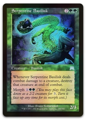 Serpentine Basilisk #280 (Foil) (LP) Onslaught ONS Magic MTG - Image 1 of 2