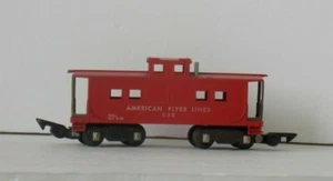 AMERICAN FLYER LINES 638 Link Coupler RED Painted CABOOSE Freight Car C-7 - Picture 1 of 6