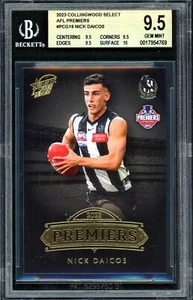 BGS 9.5 - 2023 Collingwood Magpies AFL Premiers Select Graded Card - Nick Daicos - Picture 1 of 3