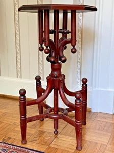 Antique Adjustable Stick-and-Ball Pedestal, Plant Stand, or End Table - Picture 1 of 14