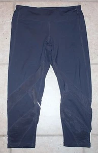 Pantalones deportivos para correr Zella para mujer pequeños s/p gris reflectante recortados - Imagen 1 de 6