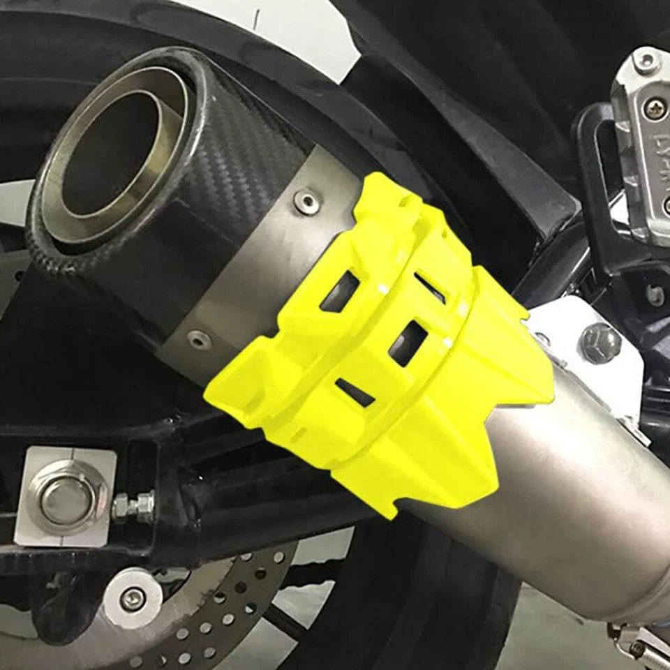 Protector protector silenciador silenciador tubo escape moto para Honda Yamaha amarillo Foto 1 de 4
