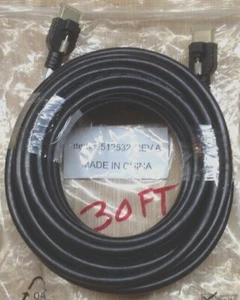 RELOJ REI BUS 30 FT CABLE HDMI DE SEGURIDAD #512532 CON TORNILLO BUS MACHO A MACHO - Imagen 1 de 3
