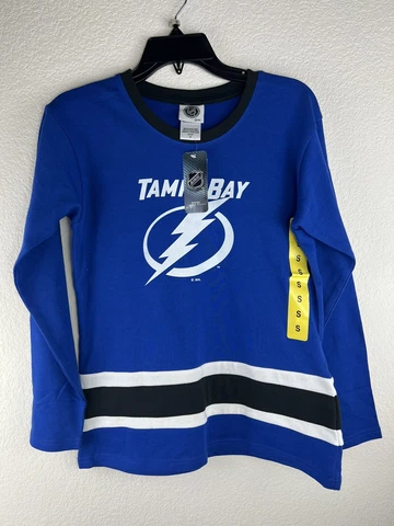 Tampa Bay Lightning NHL Sweater NWT Blue Women Sz S Small Cover