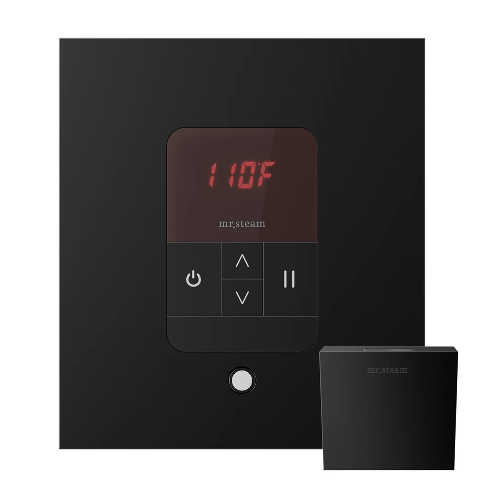 mr.steam MSITEMPOSQ-MB iTempo Square Steam Shower Control MATTE BLACK