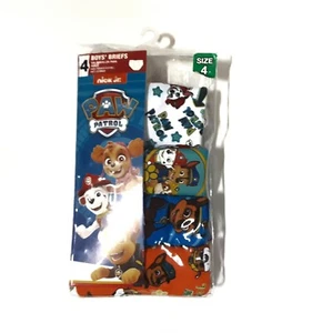 PAW Patrol Boys Cotton Briefs Size 4 Assorted Colors Prints 4 Pairs Open Pack - Picture 1 of 4