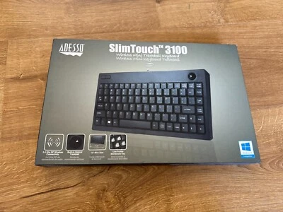 Adesso SlimTouch 3100 Wireless Mini Trackball Keyboard BRAND NEW Sealed - Image 1 of 4