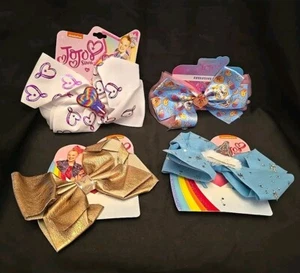 JoJo Siwa Bow Soft Multicolored Bow New LOT OF 4 - Picture 1 of 9
